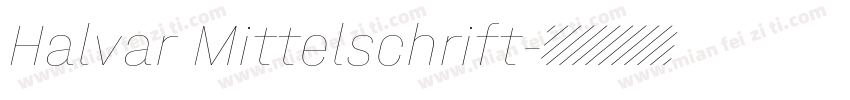 Halvar Mittelschrift字体转换